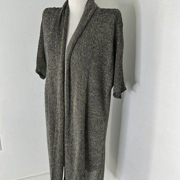 Eileen Fisher Organic Linen Knit Longline Cardigan - Picture 2 of 6